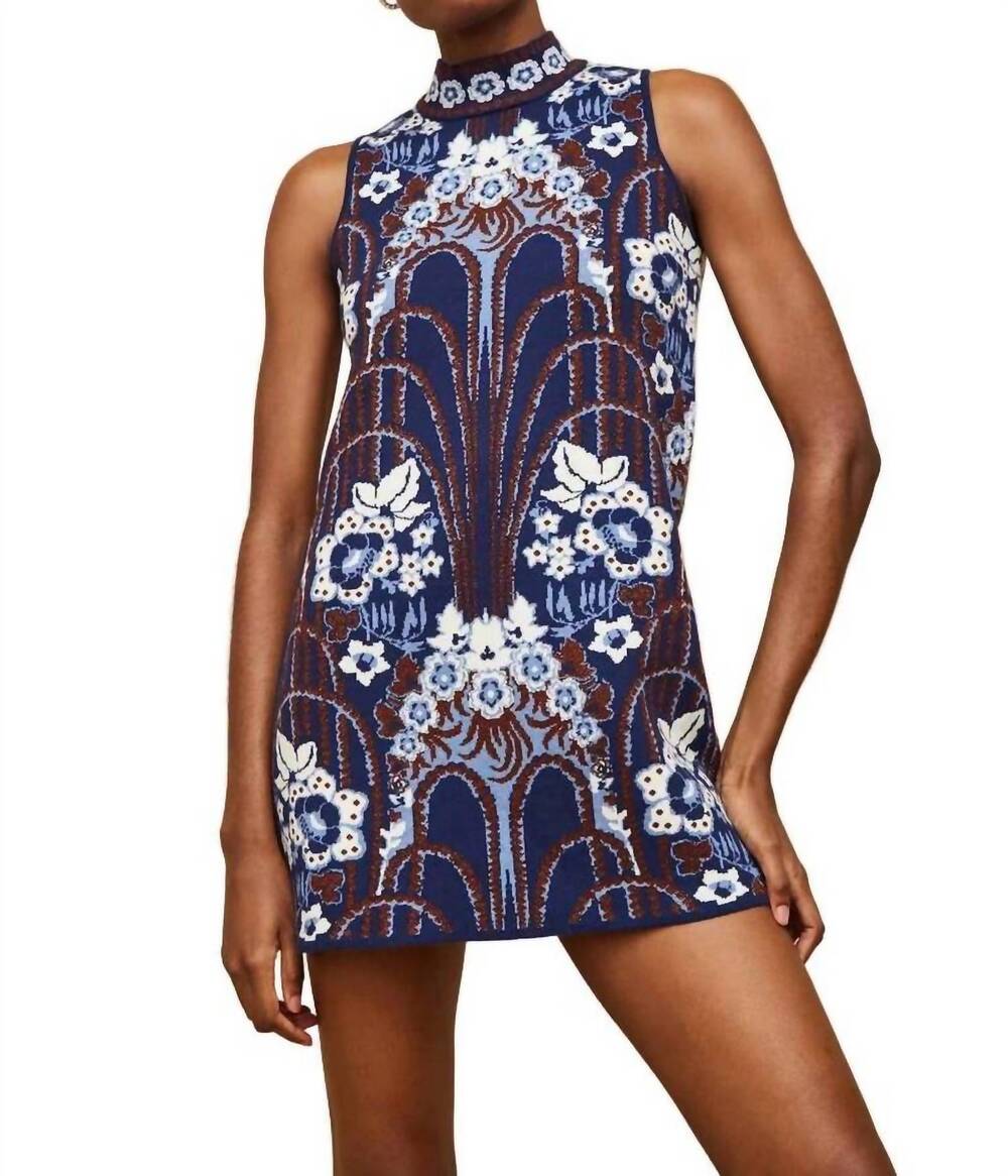 NEW CARA CARA ayla mini dress in fontaine navy